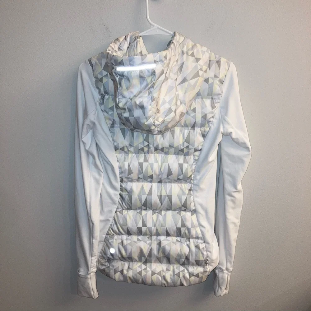 lululemon athletica White and Gray Puffer Jacket